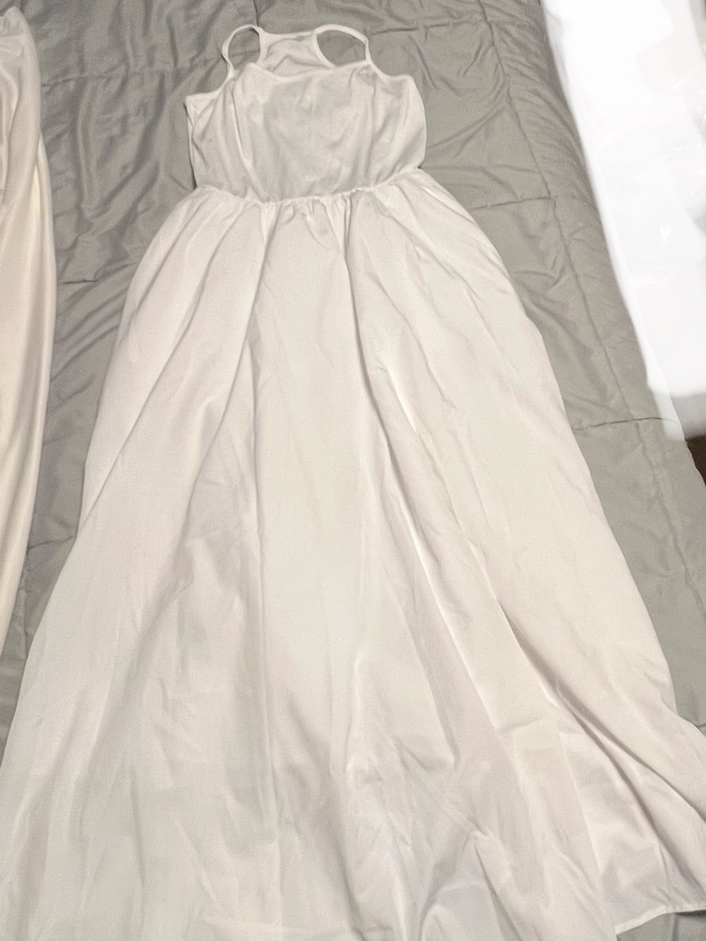 Women's Cream Maxi Dress with Spaghetti Straps